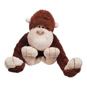 Nici Monkey Plush Brown Red Heart Long Arms Valentine's Day Germany 15" Vintage